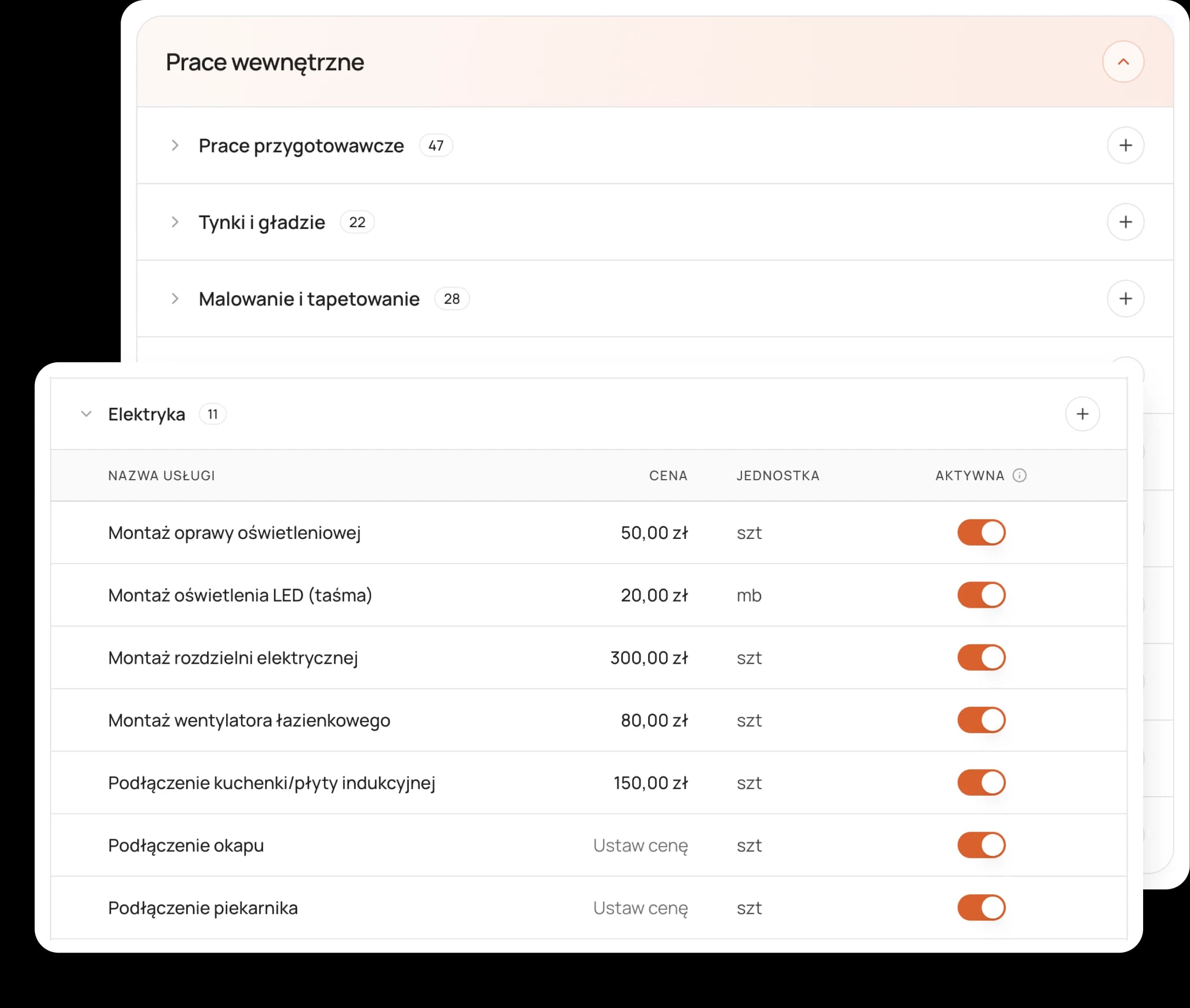 Katalog usług