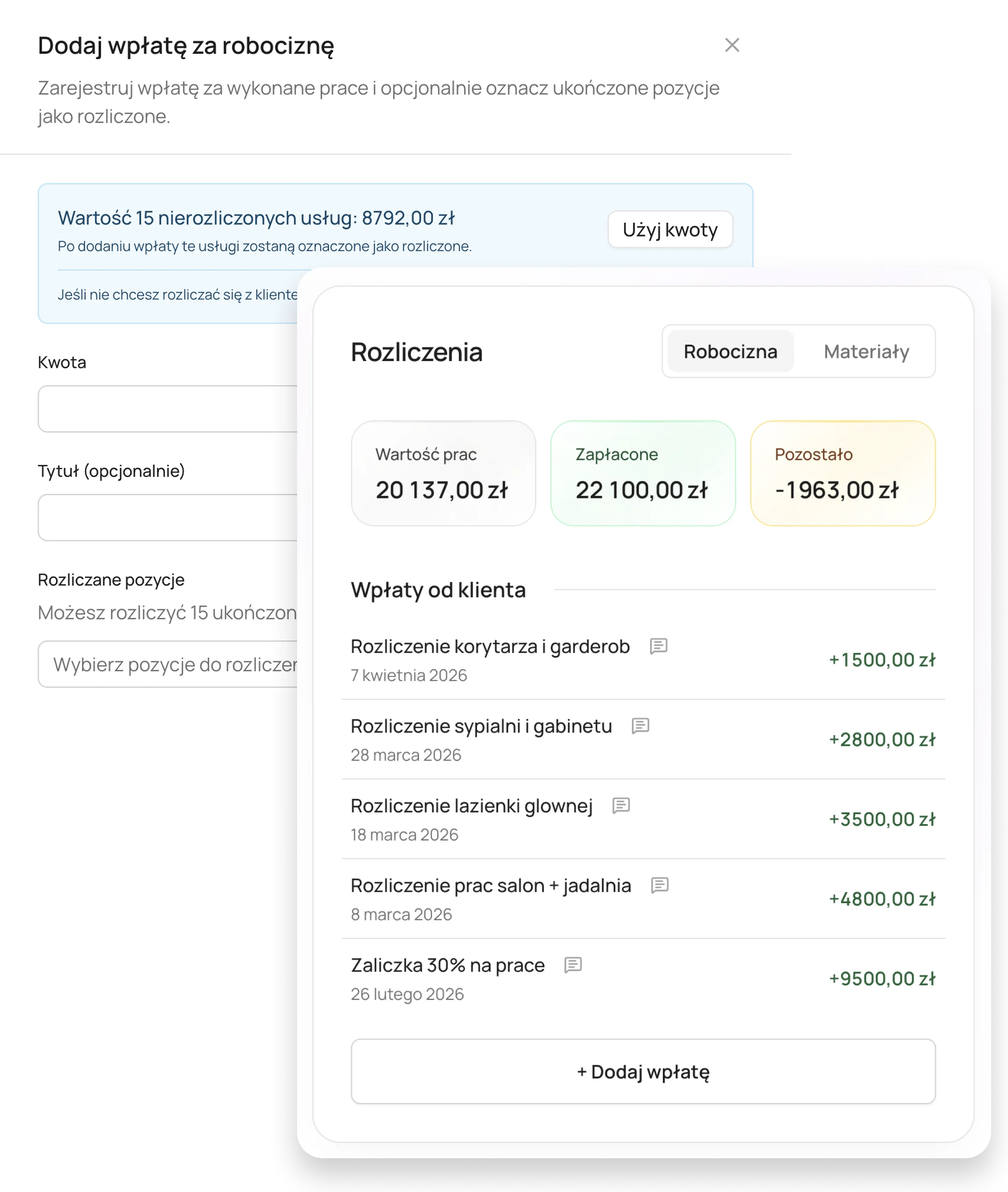 Na bieżąco widzisz stan rozliczeń