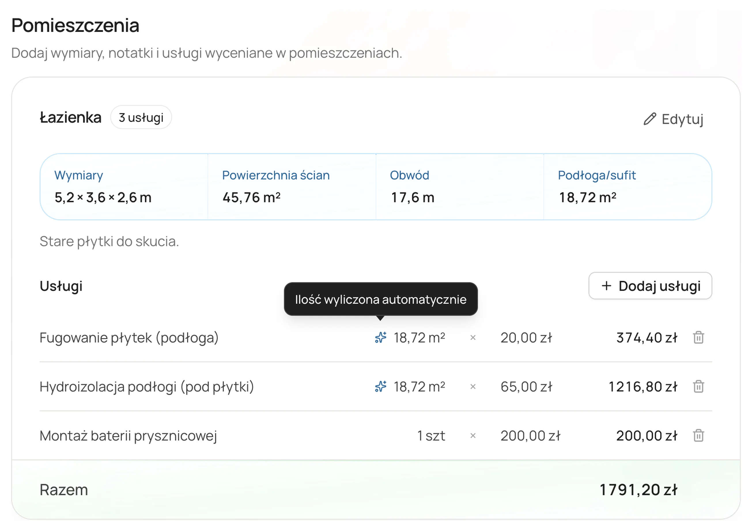 Wpisujesz wymiary, resztę robi system